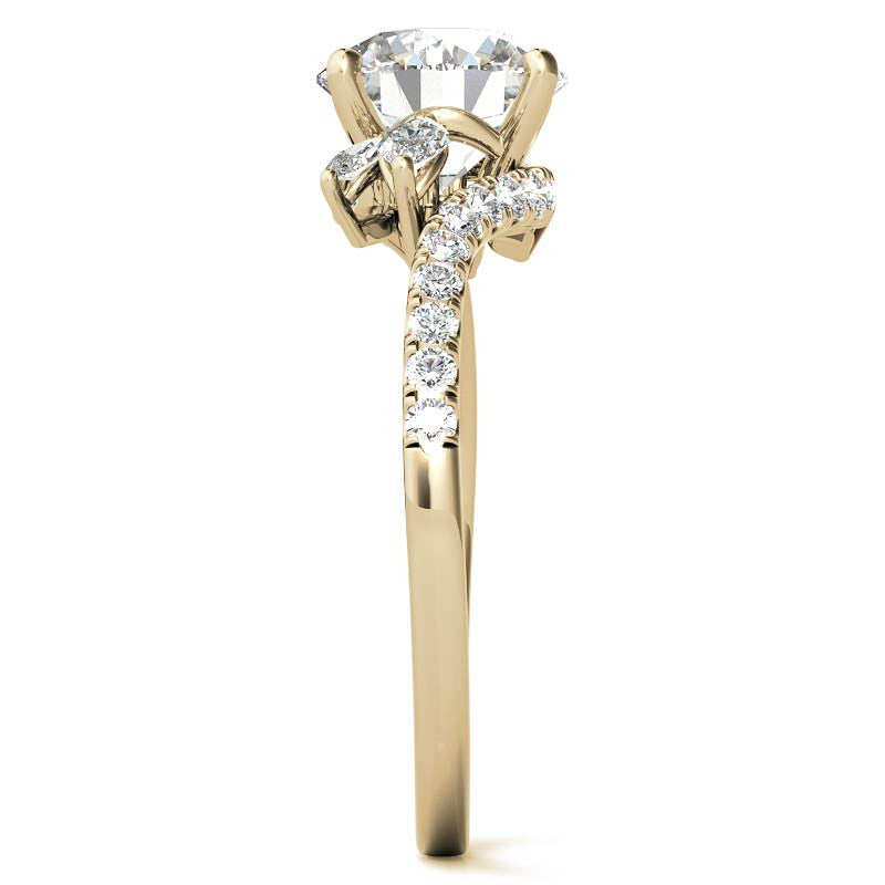 Round Moissanite Engagement Ring
