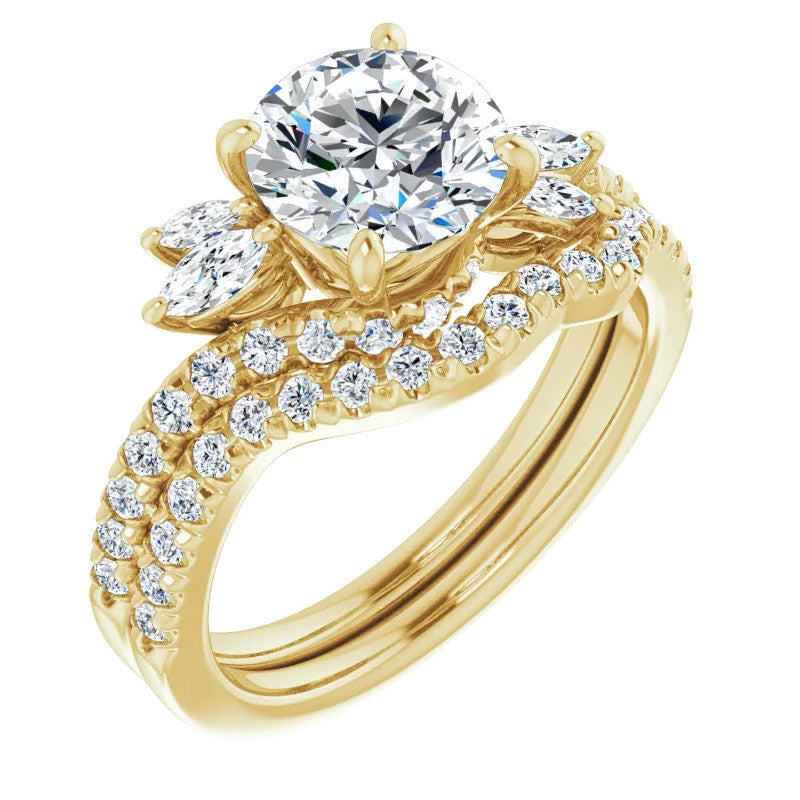 Round Moissanite Engagement Ring