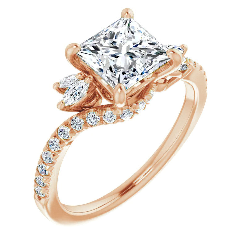 Princess Moissanite Engagement Ring