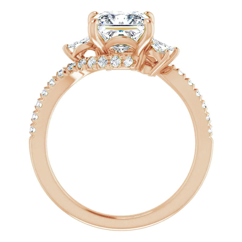 Princess Moissanite Engagement Ring