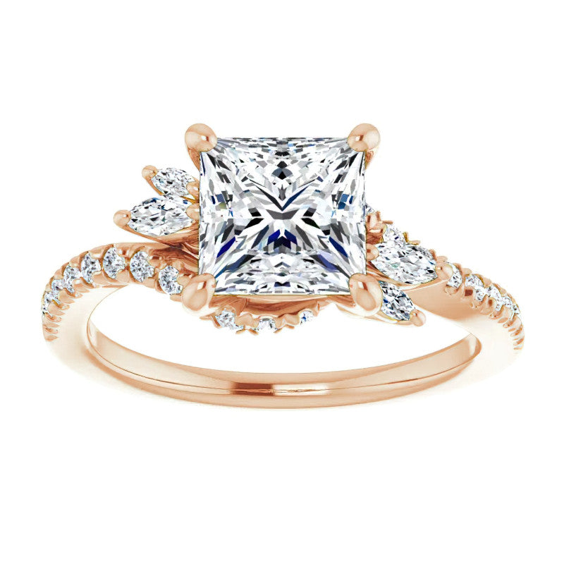 Princess Moissanite Engagement Ring
