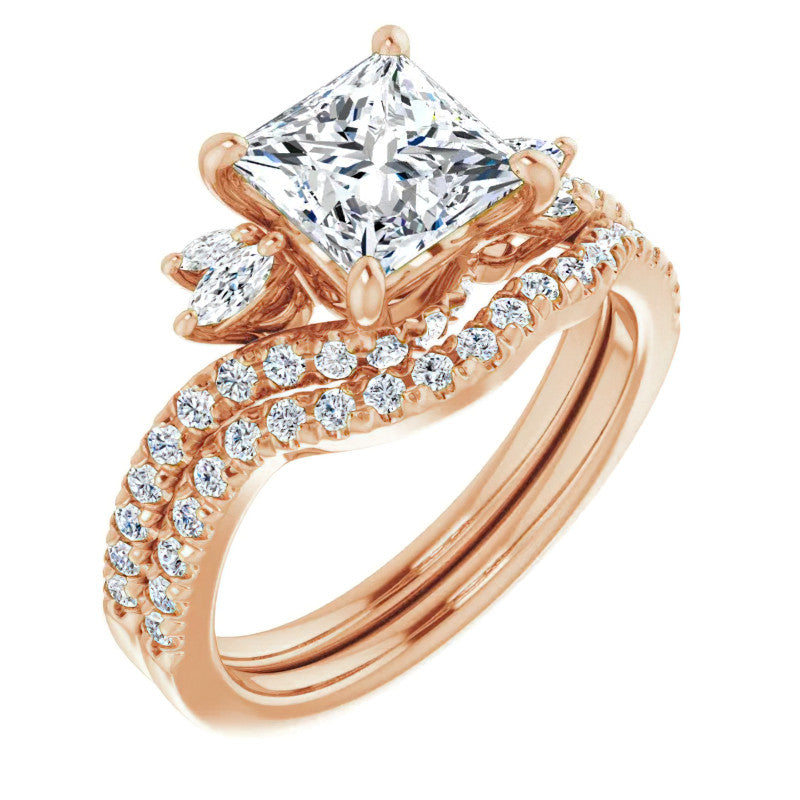 Princess Moissanite Engagement Ring