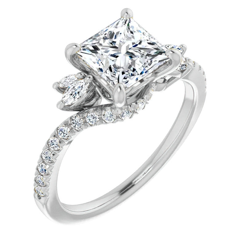 Princess Moissanite Engagement Ring