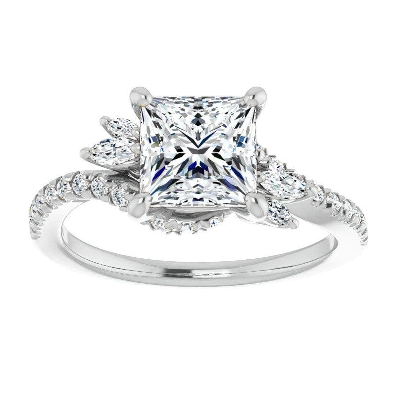 Princess Moissanite Engagement Ring