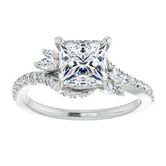 Princess Moissanite Engagement Ring