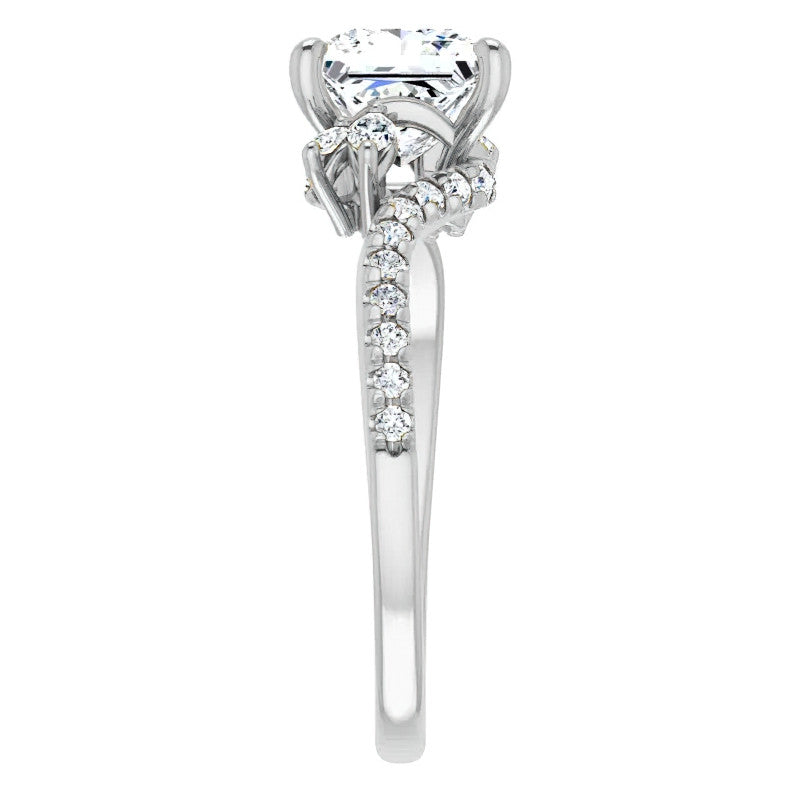 Princess Moissanite Engagement Ring