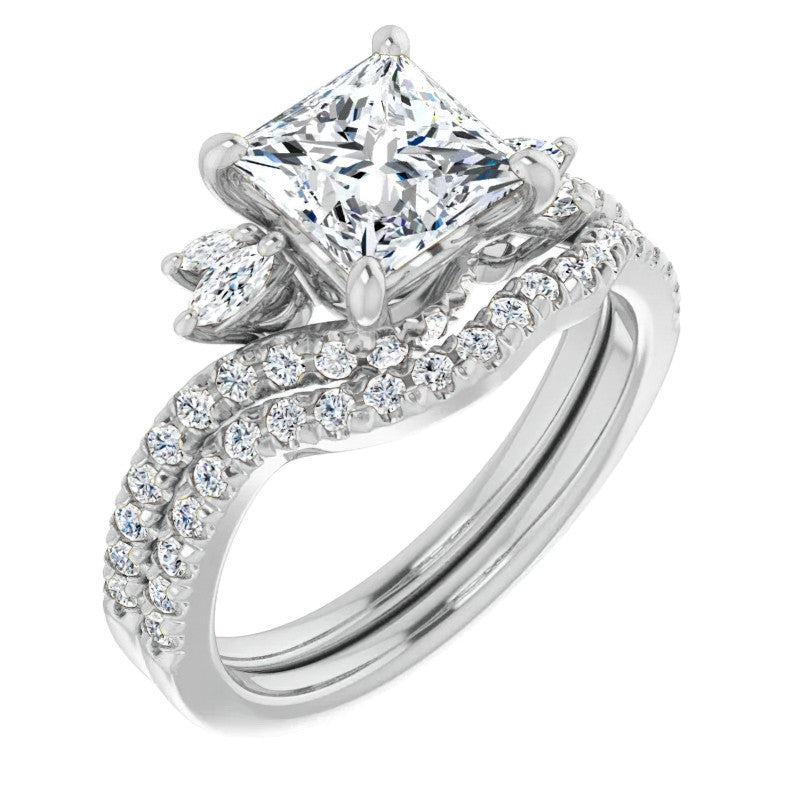 Princess Moissanite Engagement Ring