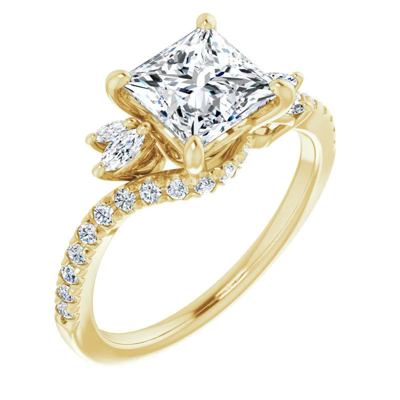 Princess Moissanite Engagement Ring