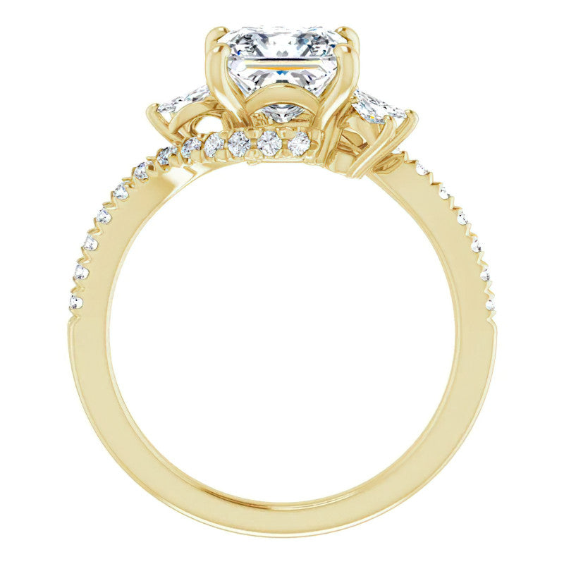 Princess Moissanite Engagement Ring
