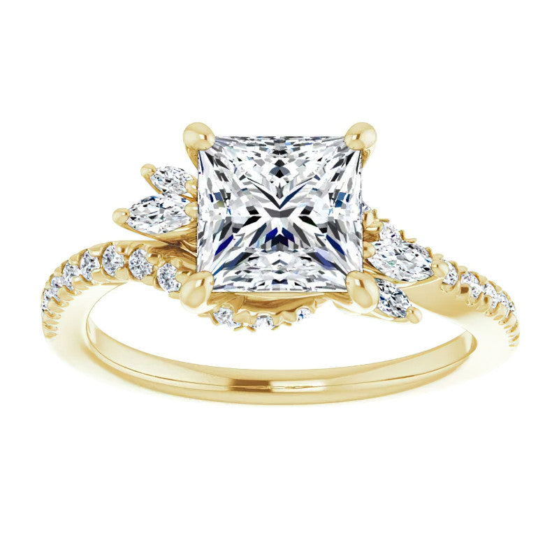 Princess Moissanite Engagement Ring