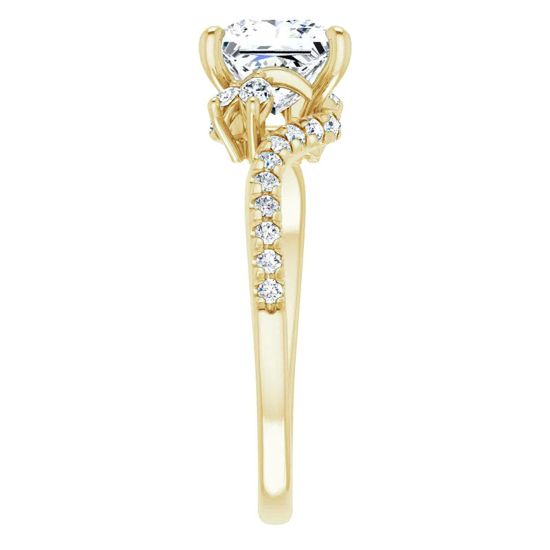 Princess Moissanite Engagement Ring
