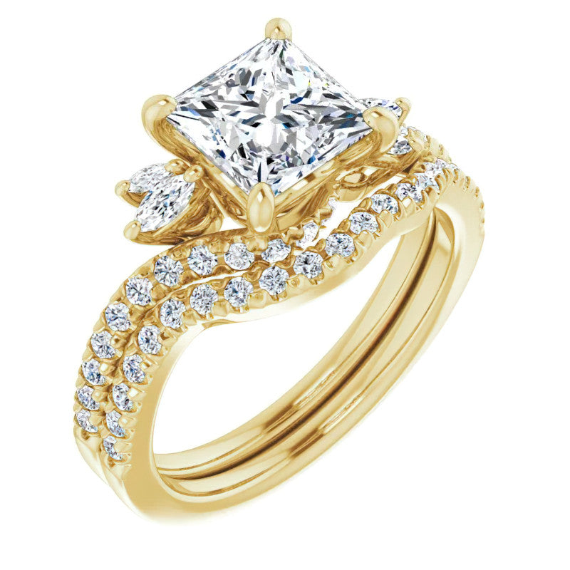 Princess Moissanite Engagement Ring