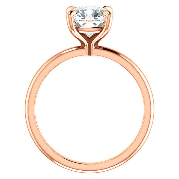 Cushion Moissanite Solitaire Ring