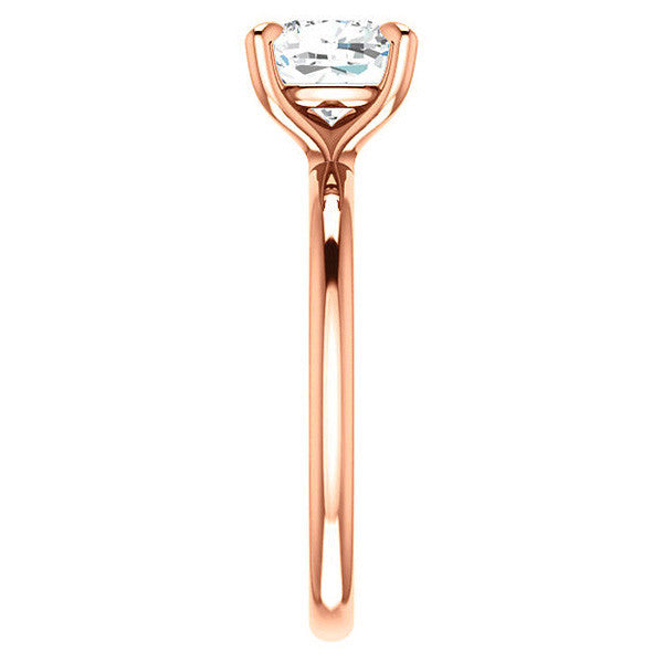 Cushion Moissanite Solitaire Ring