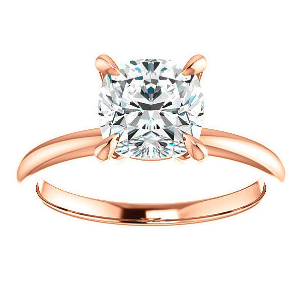 Cushion Moissanite Solitaire Ring