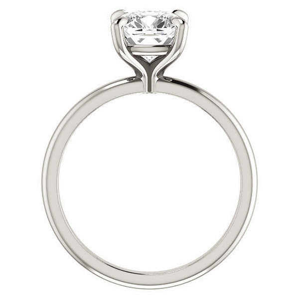 Cushion Moissanite Solitaire Ring