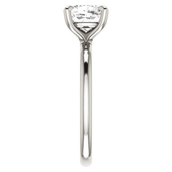 Cushion Moissanite Solitaire Ring
