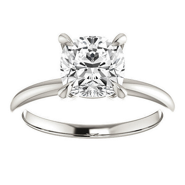 Cushion Moissanite Solitaire Ring