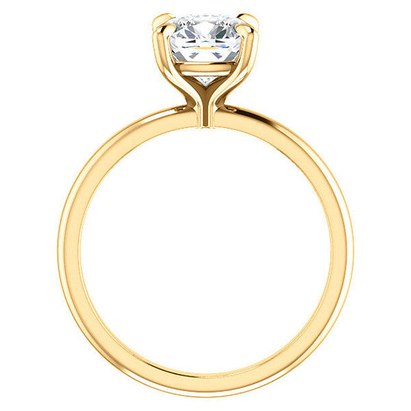 Cushion Moissanite Solitaire Ring