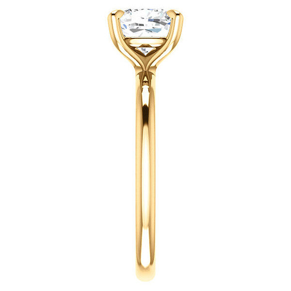 Cushion Moissanite Solitaire Ring