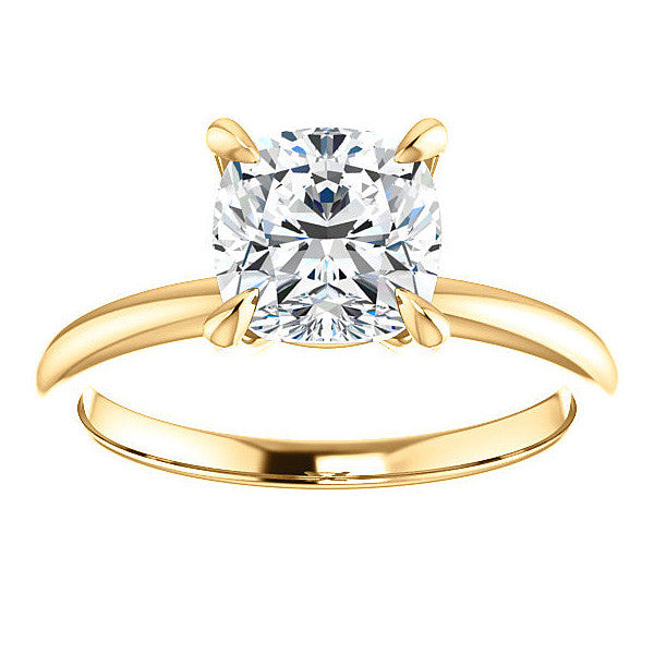 Cushion Moissanite Solitaire Ring