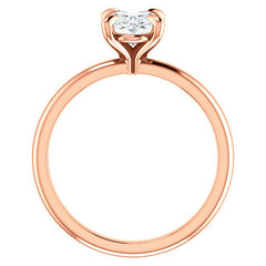 Oval Moissanite Solitaire Ring