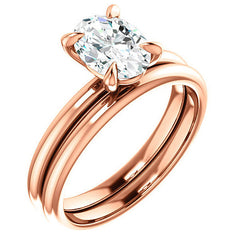 Oval Moissanite Solitaire Ring