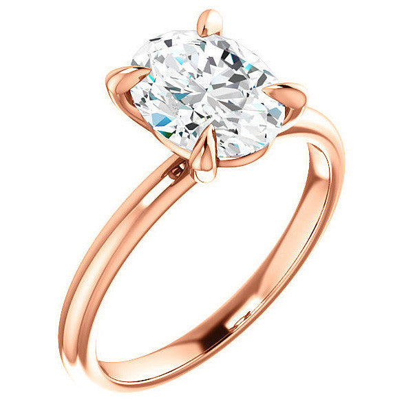 Oval Moissanite Solitaire Ring