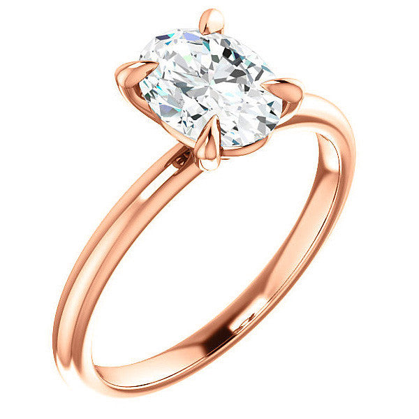 Oval Moissanite Solitaire Ring