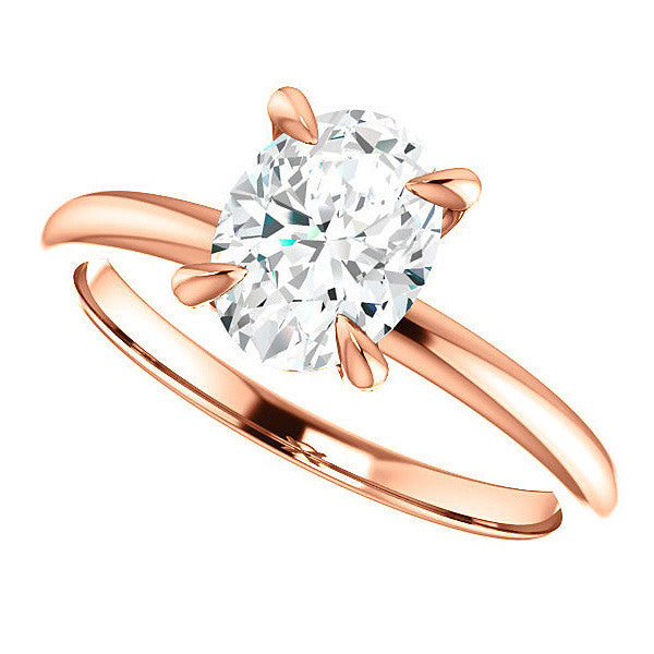 Oval Moissanite Solitaire Ring