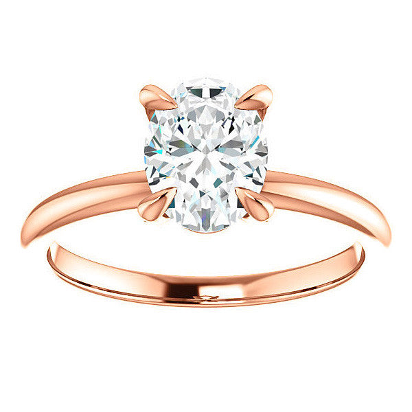 Oval Moissanite Solitaire Ring