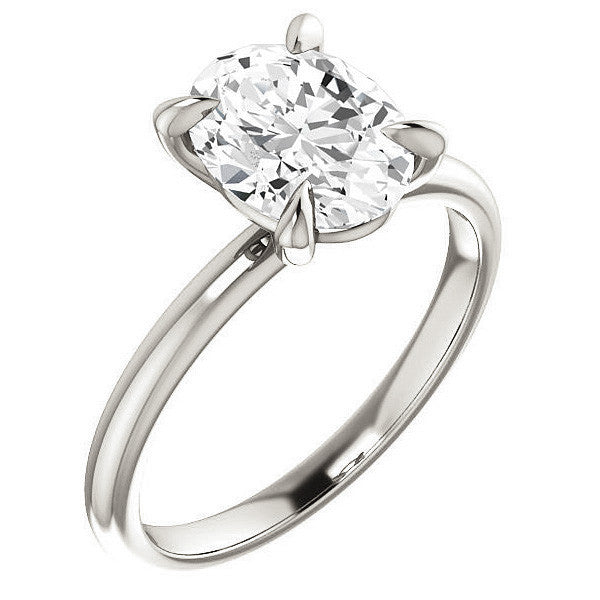 Oval Moissanite Solitaire Ring