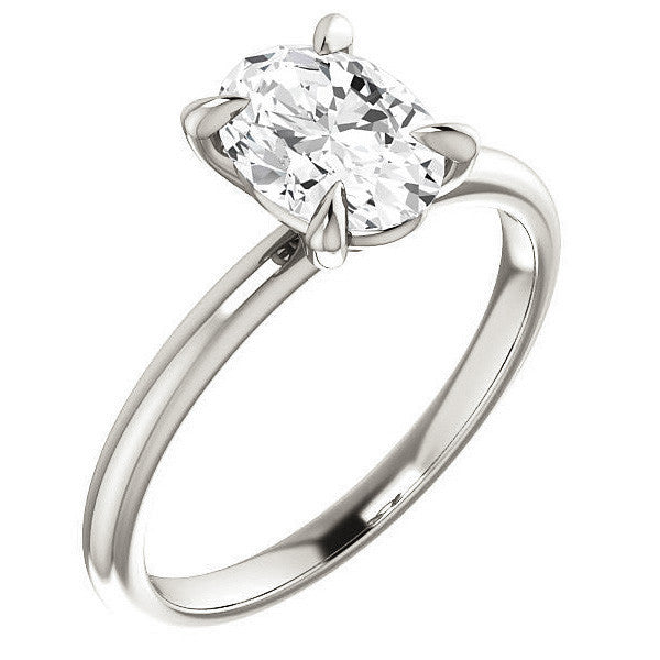 Oval Moissanite Solitaire Ring
