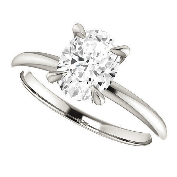 Oval Moissanite Solitaire Ring