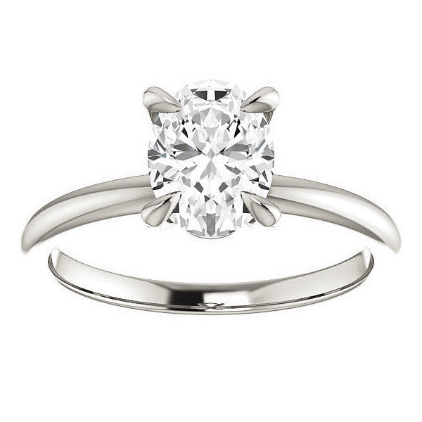 Oval Moissanite Solitaire Ring