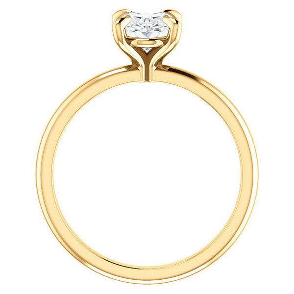 Oval Moissanite Solitaire Ring