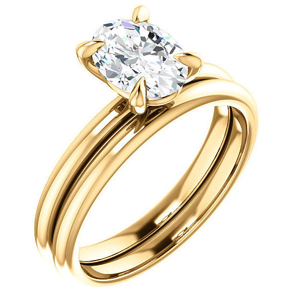 Oval Moissanite Solitaire Ring