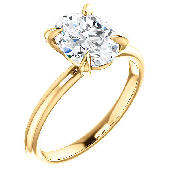 Oval Moissanite Solitaire Ring