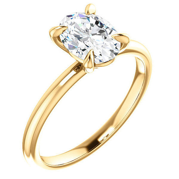 Oval Moissanite Solitaire Ring