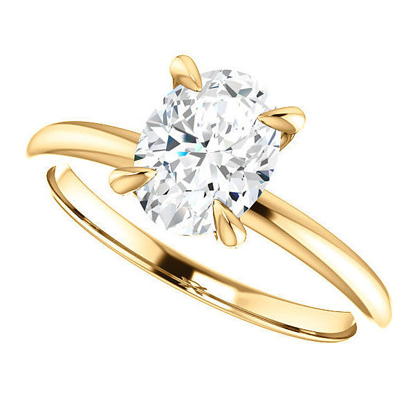 Oval Moissanite Solitaire Ring