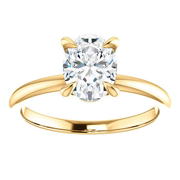 Oval Moissanite Solitaire Ring