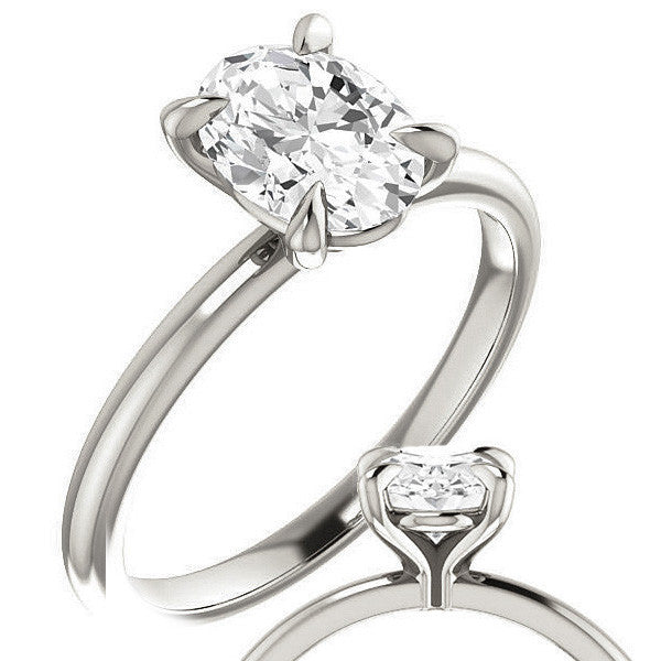 Oval Moissanite Solitaire Ring
