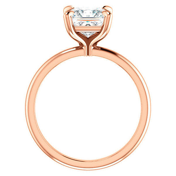 Princess Moissanite Solitaire Ring