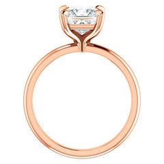Princess Moissanite Solitaire Ring