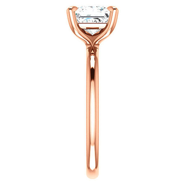 Princess Moissanite Solitaire Ring