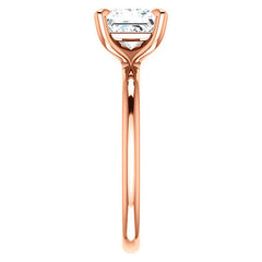 Princess Moissanite Solitaire Ring
