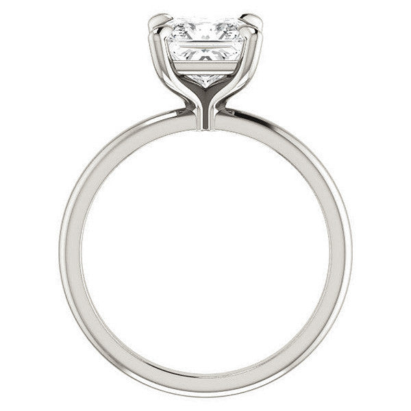 Princess Moissanite Solitaire Ring