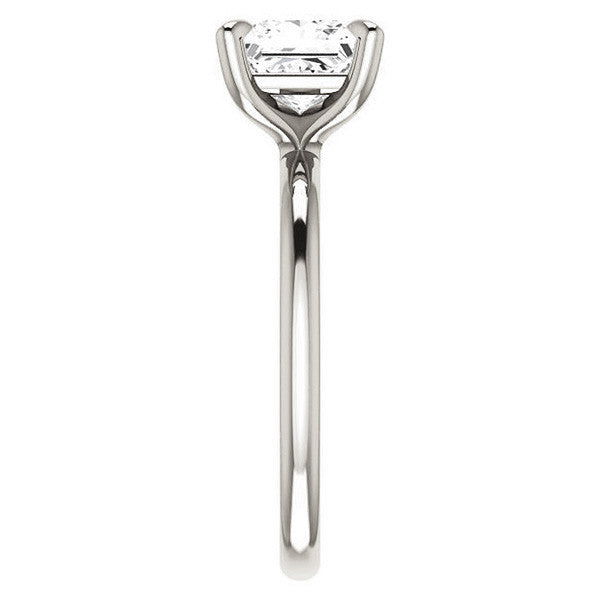 Princess Moissanite Solitaire Ring