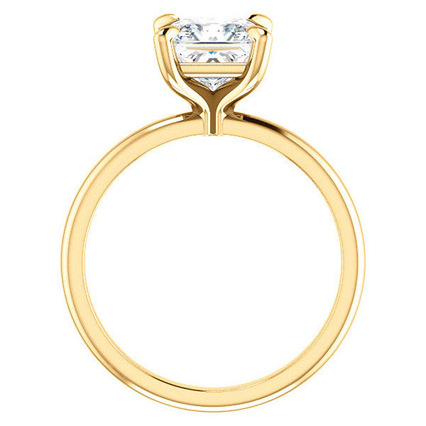 Princess Moissanite Solitaire Ring