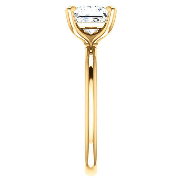 Princess Moissanite Solitaire Ring